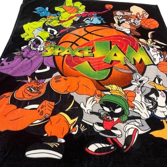 Vintage Space Jam Warner Brothers 49x57 Soft Throw Blanket - Picture 2 of 9